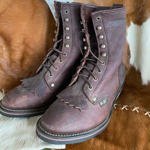 EUC,Authentic Roper boots by Ad Tec, brownish burgundy, worn once